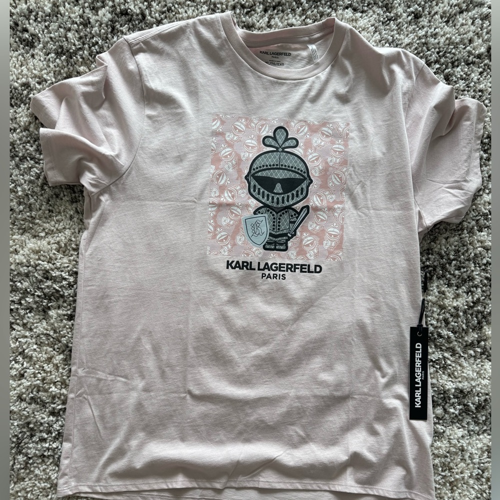 Karl Lagerfeld Paris Light Pink T-Shirt NWT